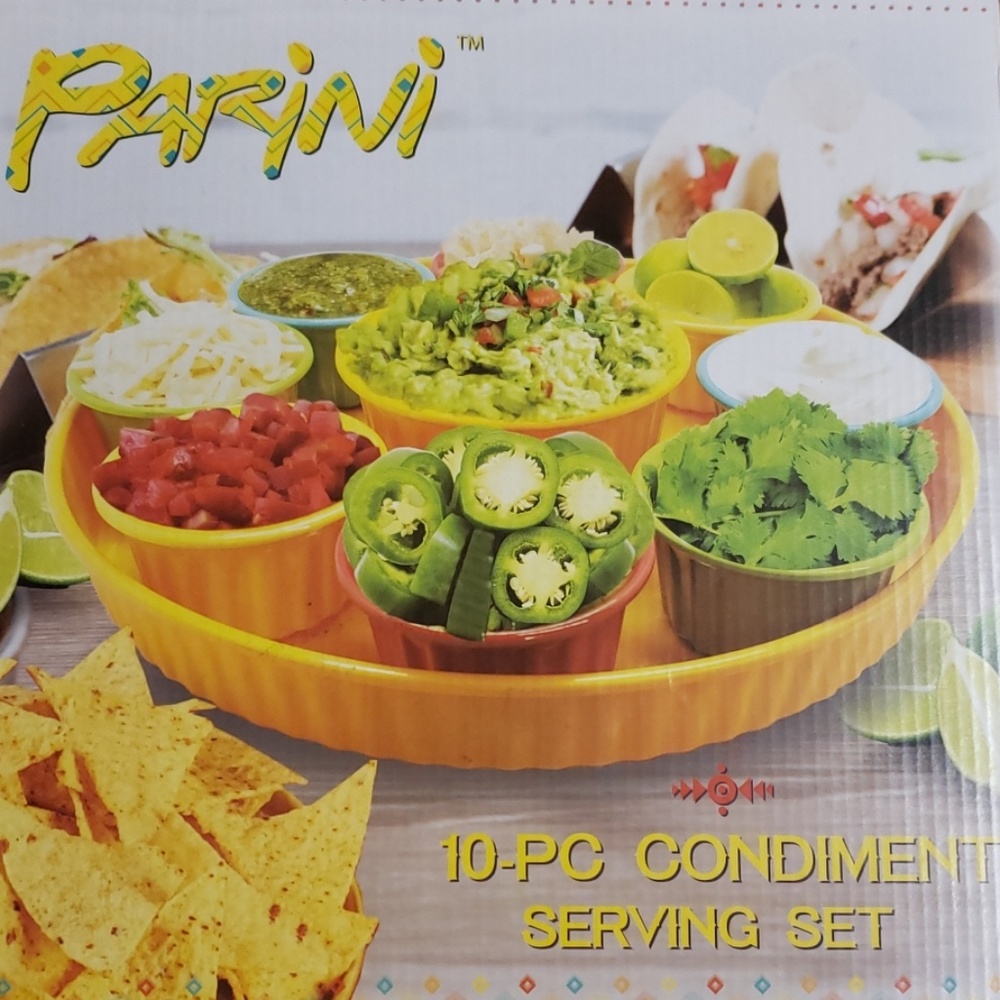 Parini 10 Piece Condiment Serving Set